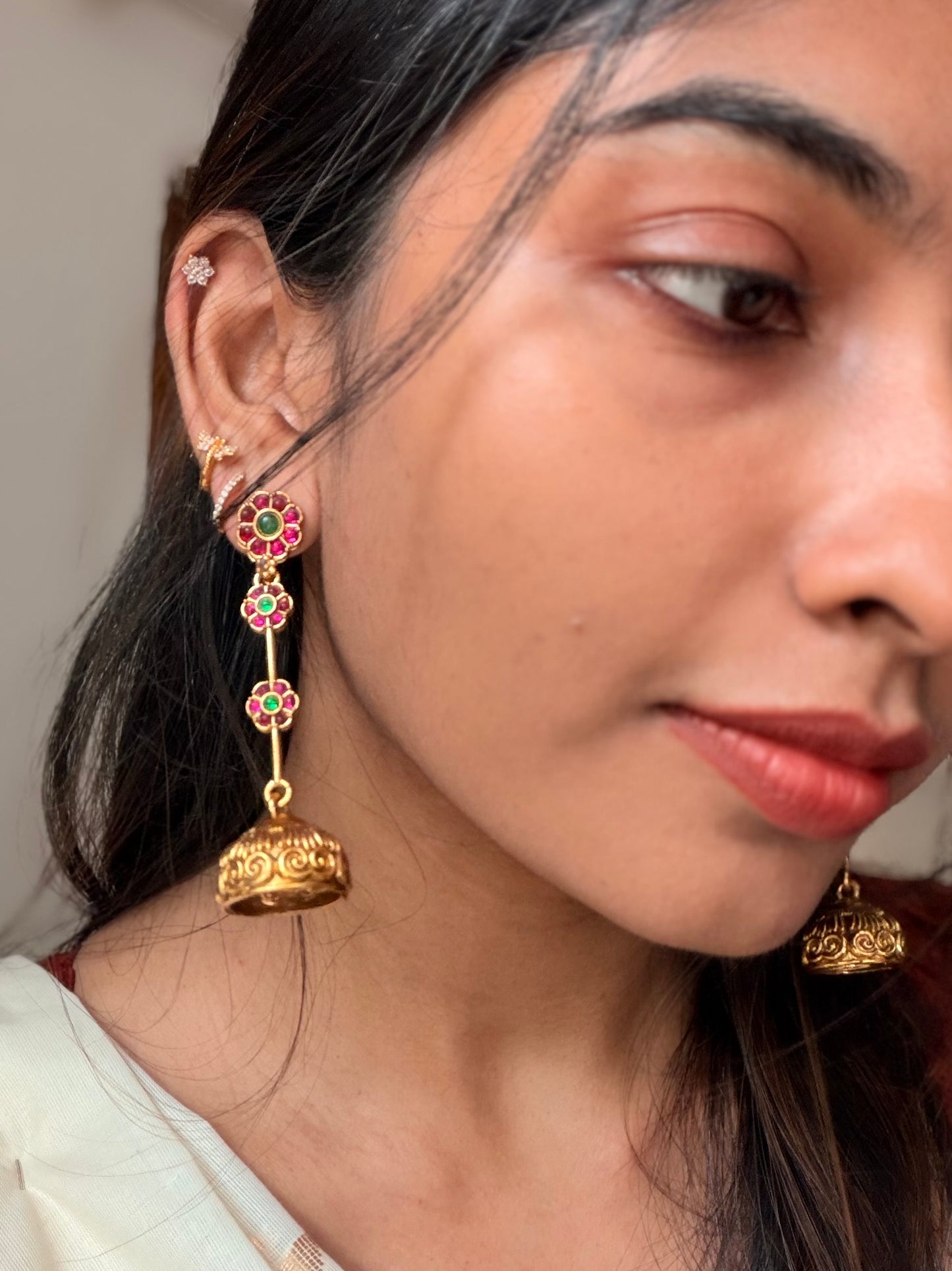 Floral Jumka earring