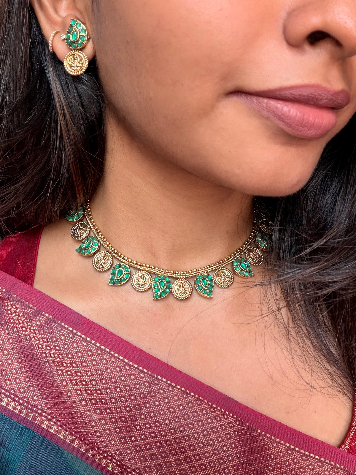 Mango and coin necklace