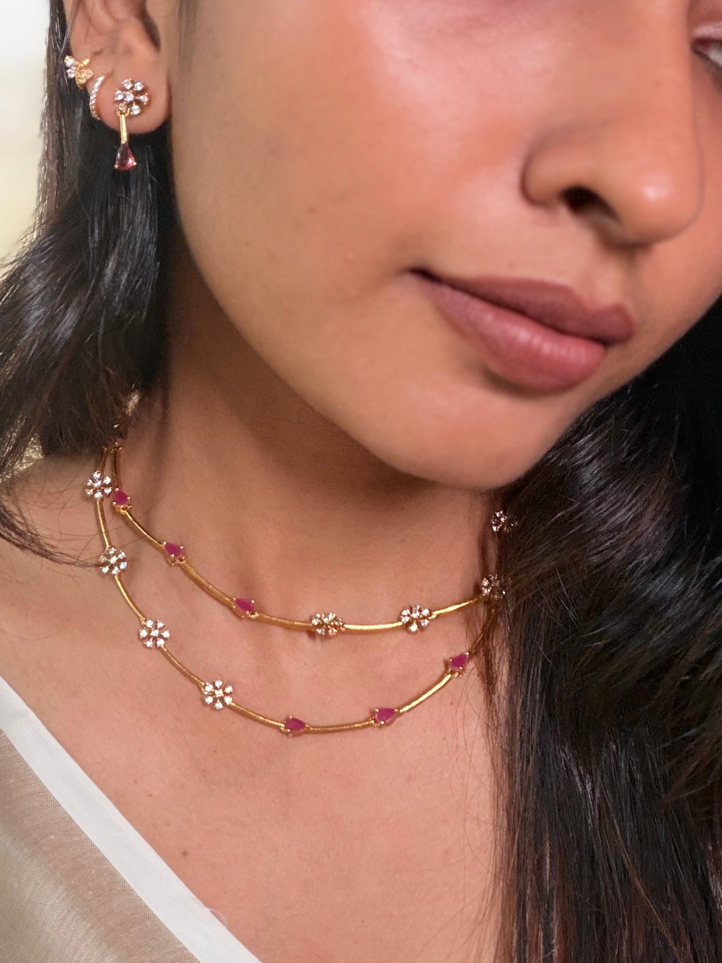 Double layered stone set