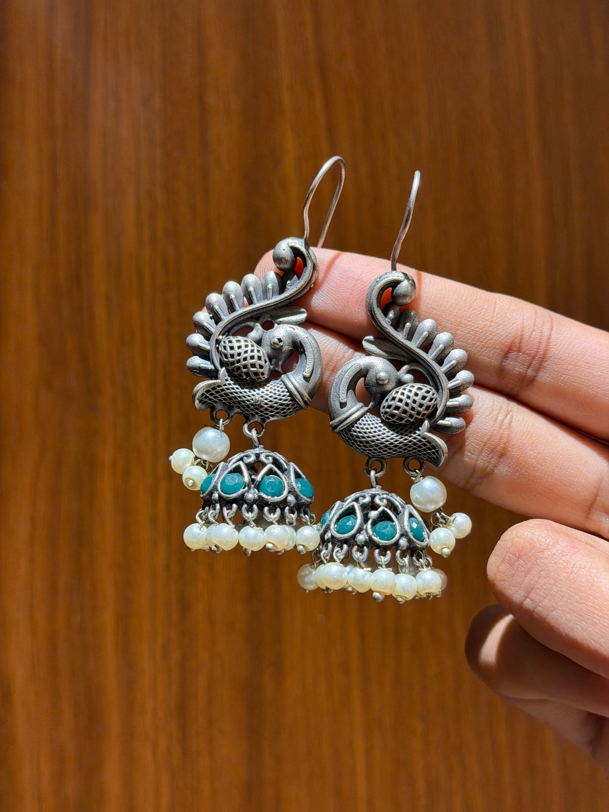 Peacock oxidised Jumka