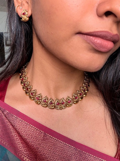 Peacock necklace