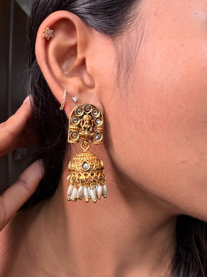 Lakshmi Gold Matte finish earring