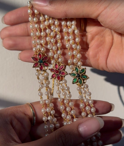3 layer pearl choker