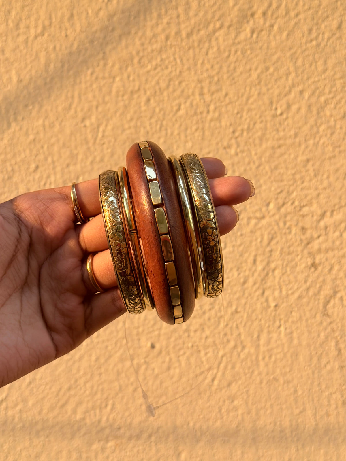 Wooden bangle set