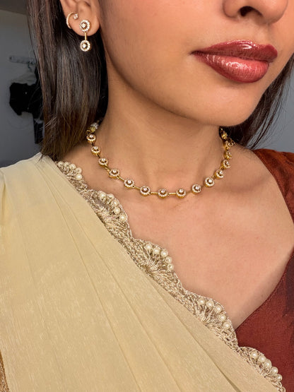 White stone necklace