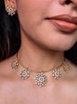 White stone Gold necklace