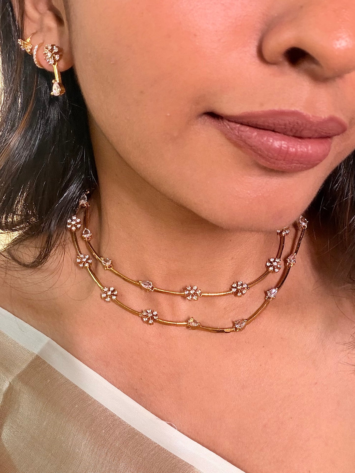 Double layered stone set